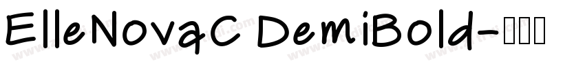 ElleNovaC DemiBold字体转换